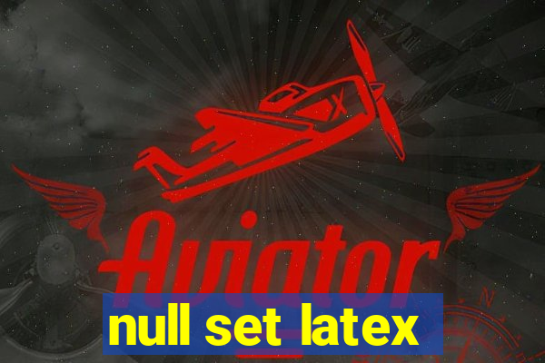 null set latex